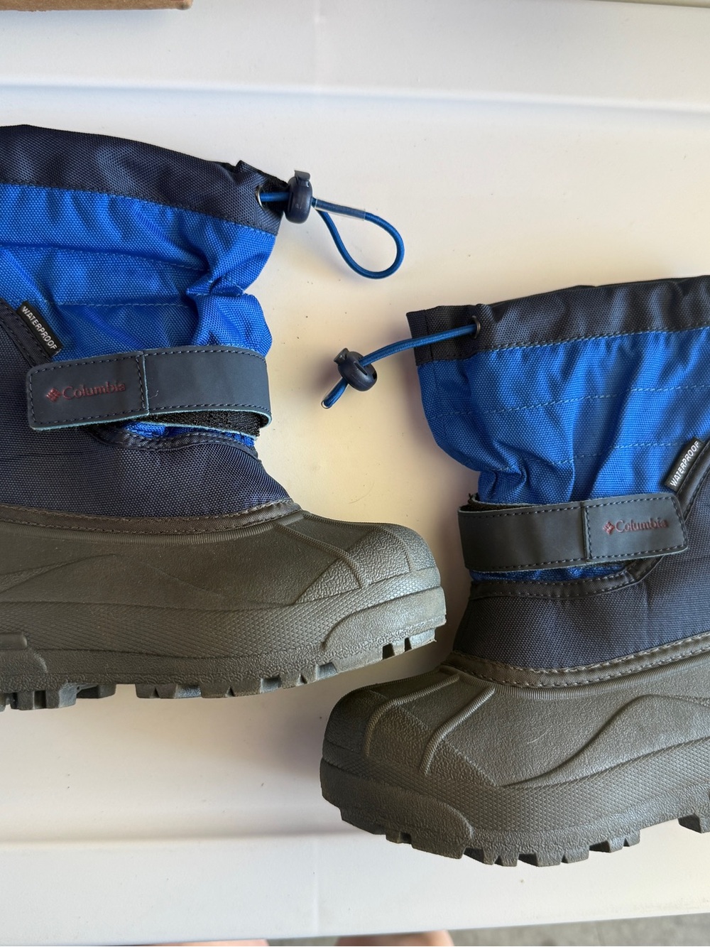 Columbia Blue and Black Kids Winter Rain Snow Boots Size 11